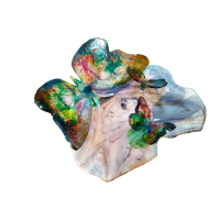 memory standaard 3 vlinders op houten schijf